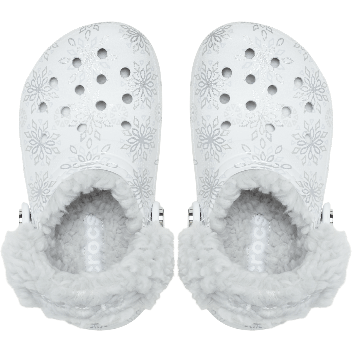 Kids' Classic Metallic Snowflakes Fleece Lined Clog
