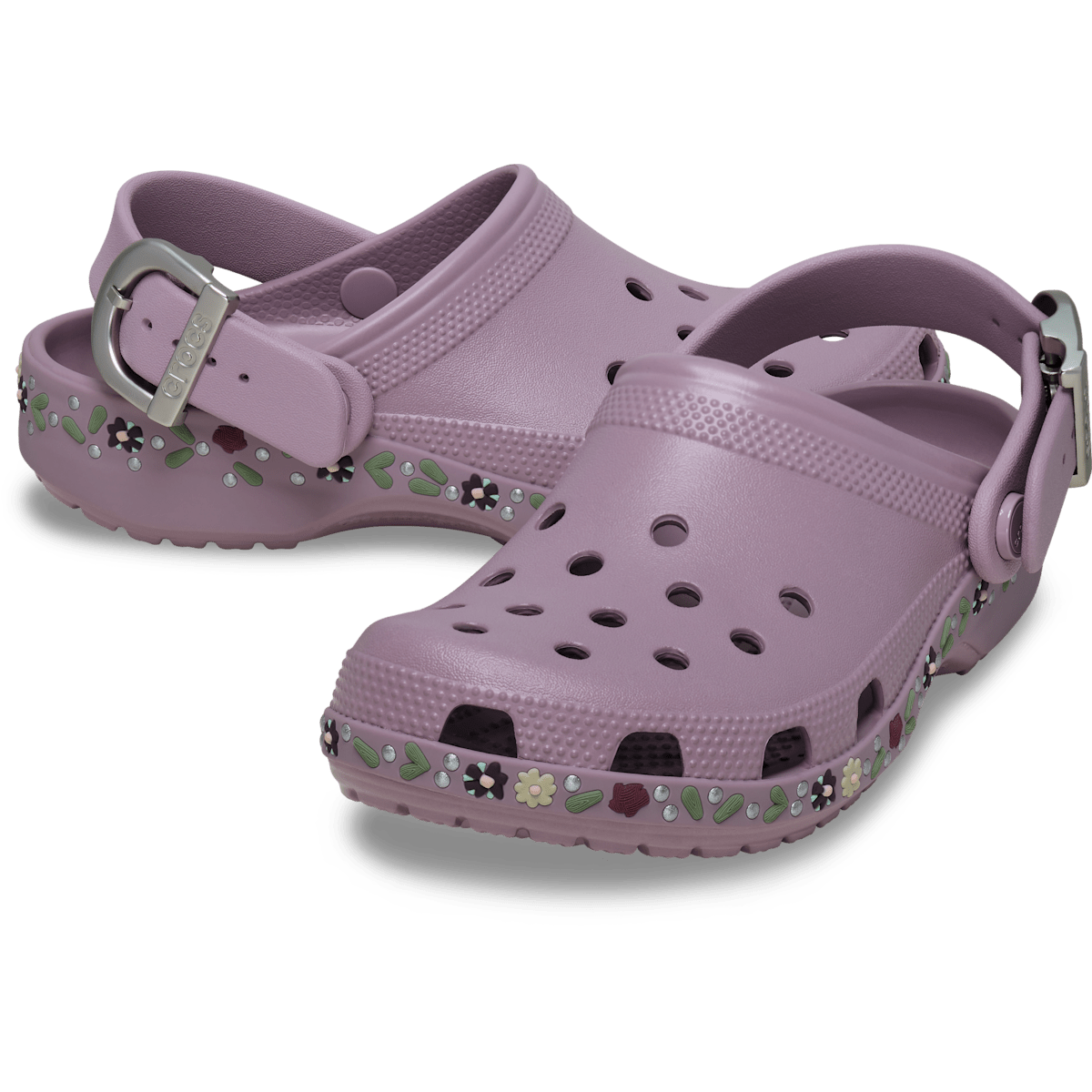 Classic Floral Buckle Clog