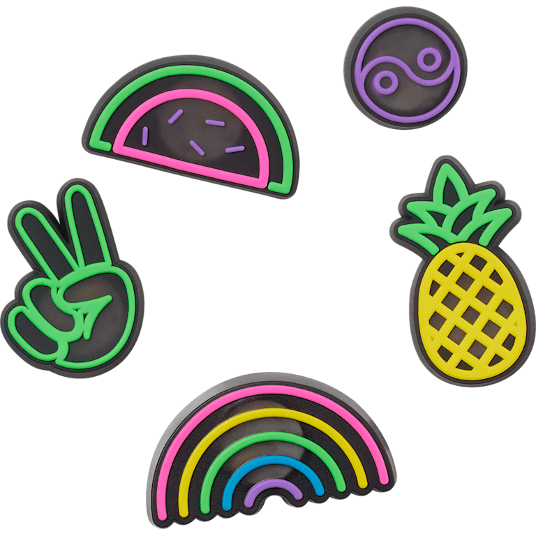 Lights Up Fun 5 Pack Jibbitz Shoe Charm - Crocs