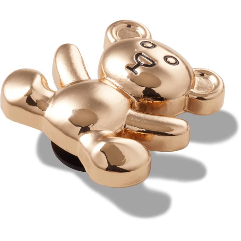 クロックス公式】ゴールド テディ ベア | ジビッツ チャーム