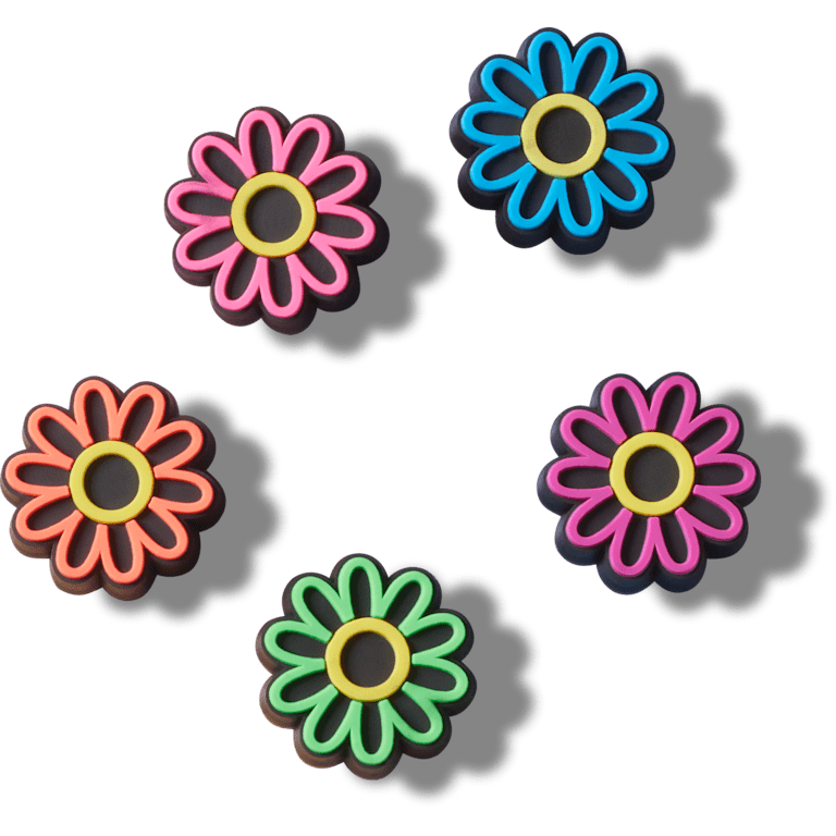 Lights Up Daisy 5 Pack Jibbitz Shoe Charm - Crocs