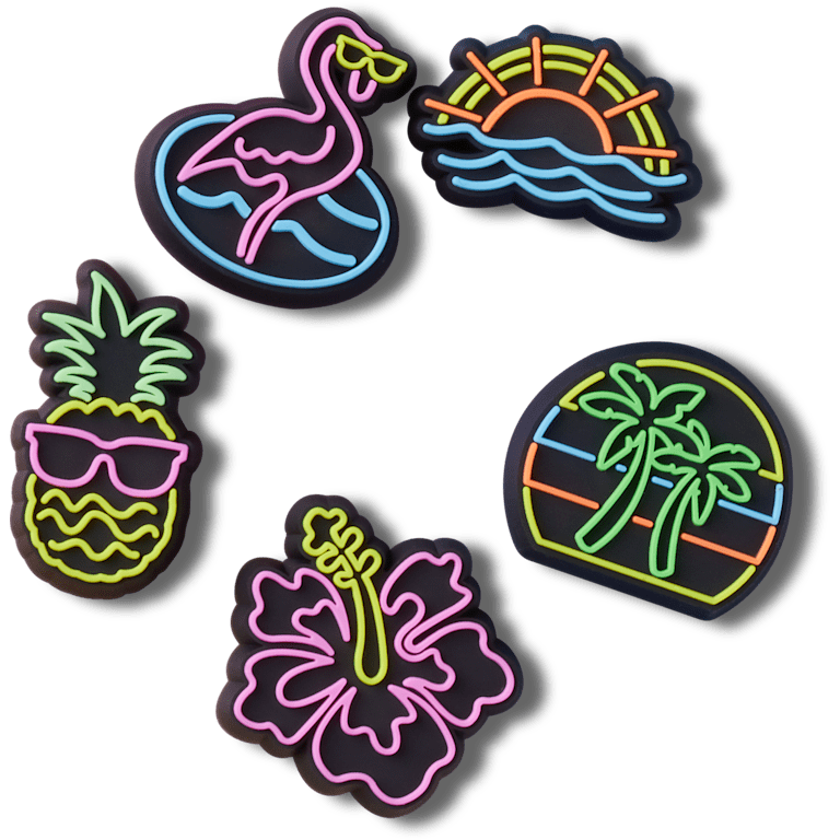 【関税込み】Lights Up Fun 5 Jibbitz Pack - Crocs - Multi - S Lights Up Neon 5 Pack Jibbitz™ charms - Crocs