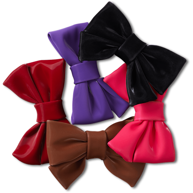 クロックス公式】ソリッド ロマンチック リボン 5 パック | ジビッツ