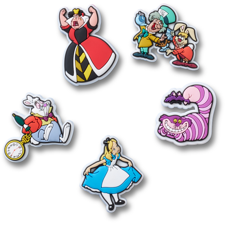 Alice and Wonderland 5 Pack Jibbitz™ charms - Crocs