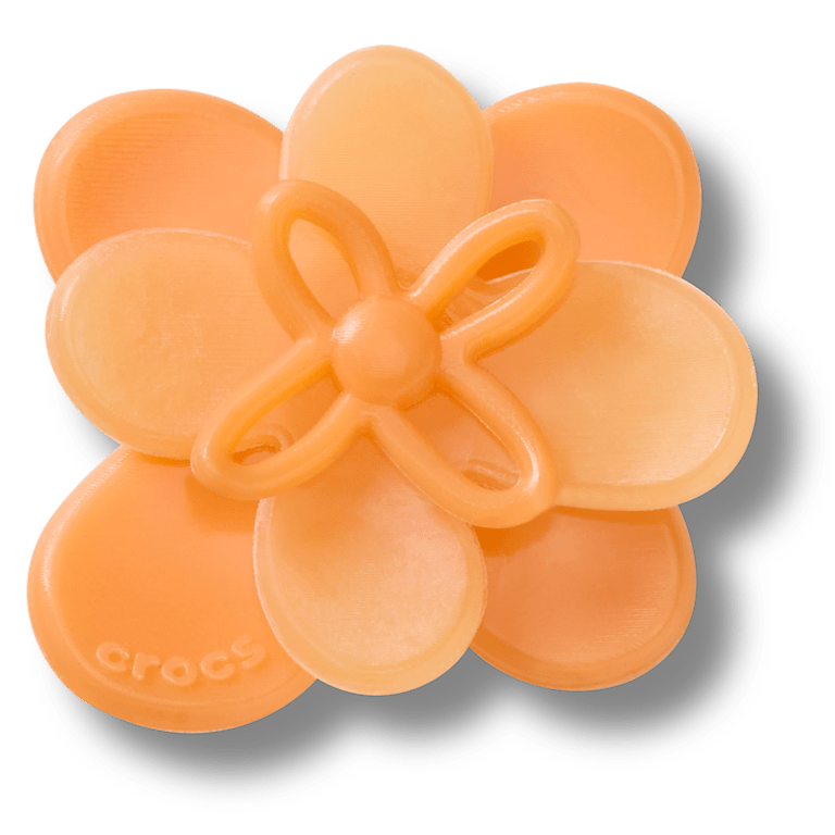 クロックス公式】ブルーミング ダーク オレンジ フラワー | ジビッツ