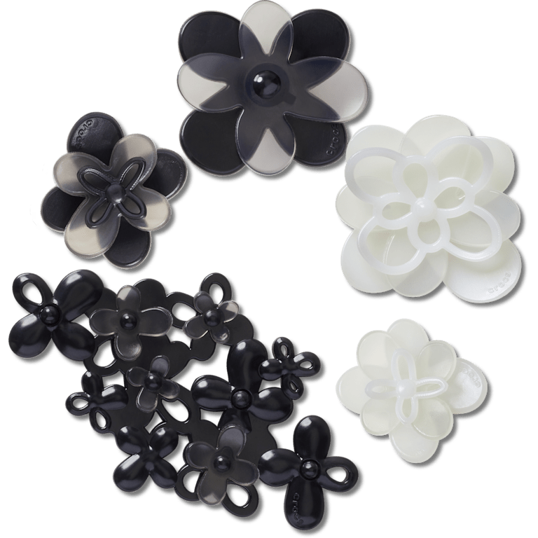 【関税込み】Mono Shiitake 5 Pack Jibbitz - Crocs - Pvc - Mul Blooming BW 5 Pack Jibbitz™ charms - Crocs