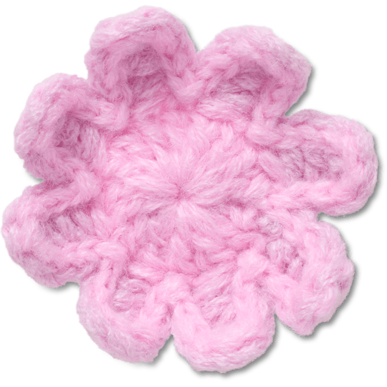 Crochet Light Pink Flower Jibbitz™ charms - Crocs