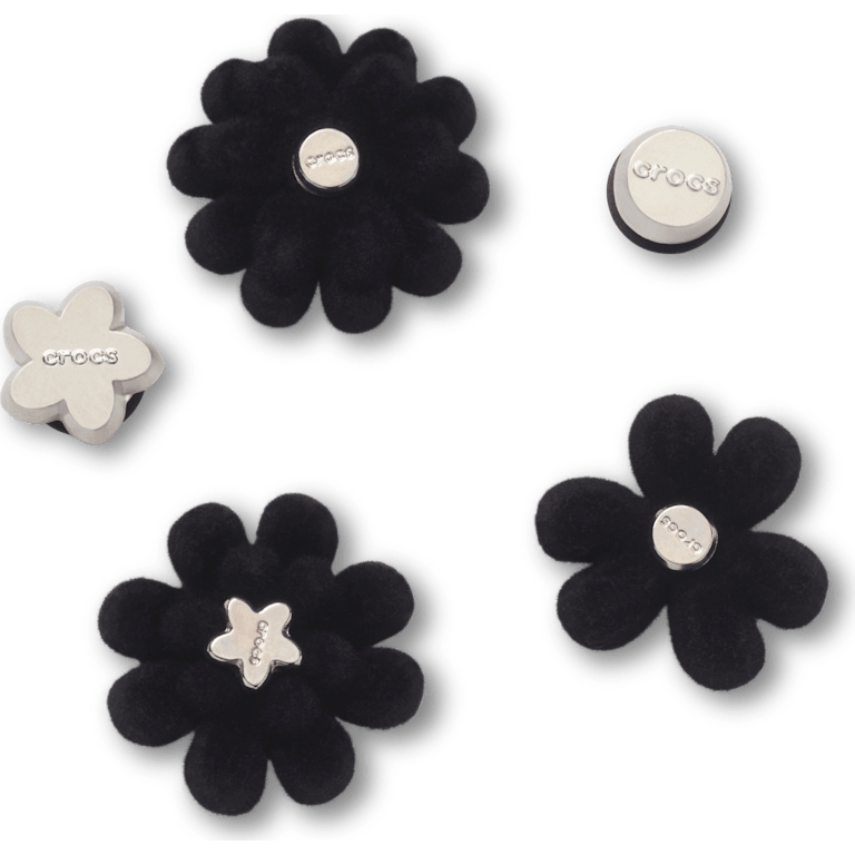 Black Velvet Flower 5 Pack Jibbitz™ charms - Crocs