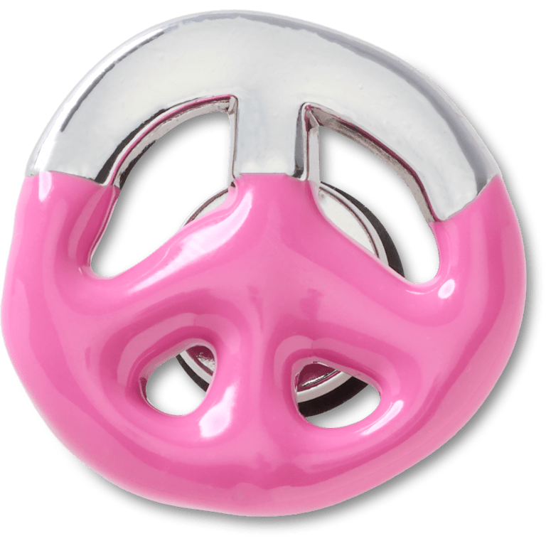 Silver and Pink Enamel Peace Jibbitz™ charms - Crocs