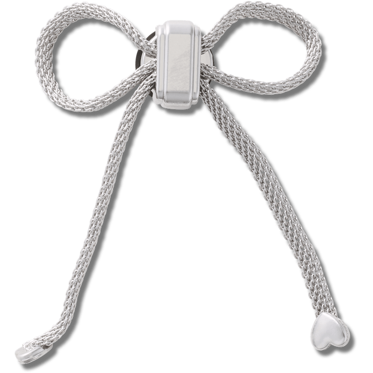 クロックス公式】ロング ストランド シルバー ボウ | ジビッツ