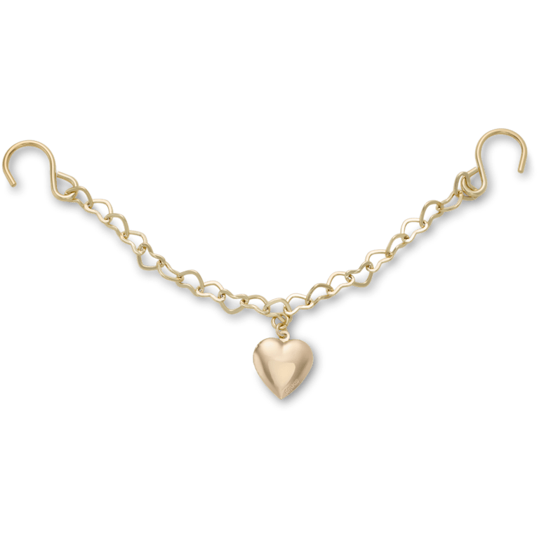 No.135ぷっくりハートෆ‪クロスチャーム⋆⸜♱⸝‍⋆ Gold Rivet Chain with Heart Jibbitz™ charms - Crocs