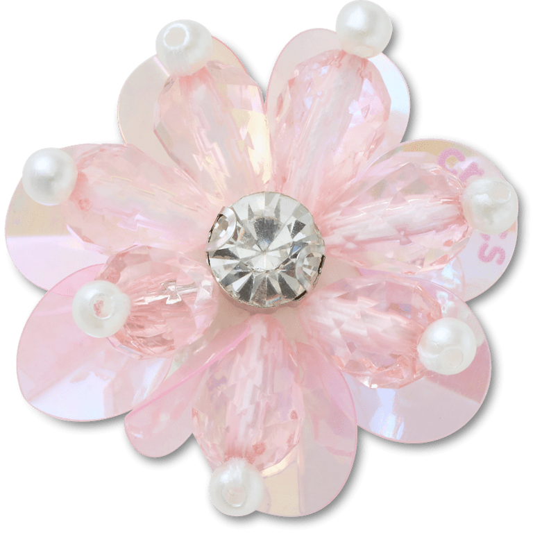 Pink Sequin and Pearl Flower Jibbitz™ charms - Crocs