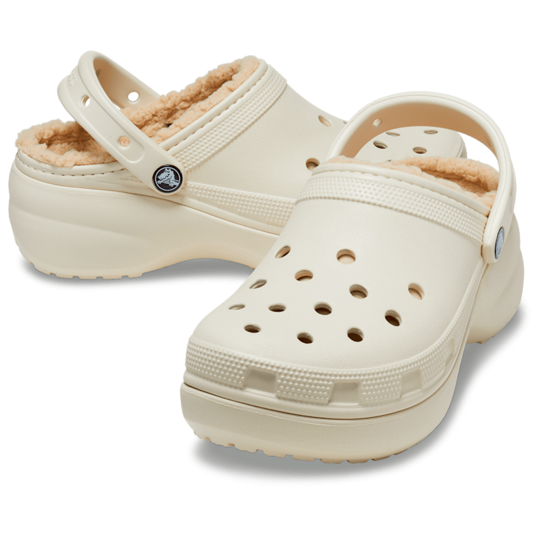 ローファー・オックスフォード Classic Platform Lined Clog - Warm Bone 207938-2Y2 Classic Platform Lined Clog W - Crocs