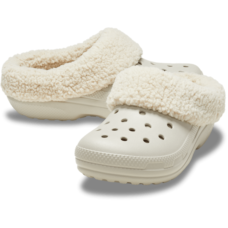[CROCS] クロッグサンダル CLASSIC BLITZEN CLOG アイボリー クロックス クラシック ブリッツェン クロッグ｜ふわふわの冬靴