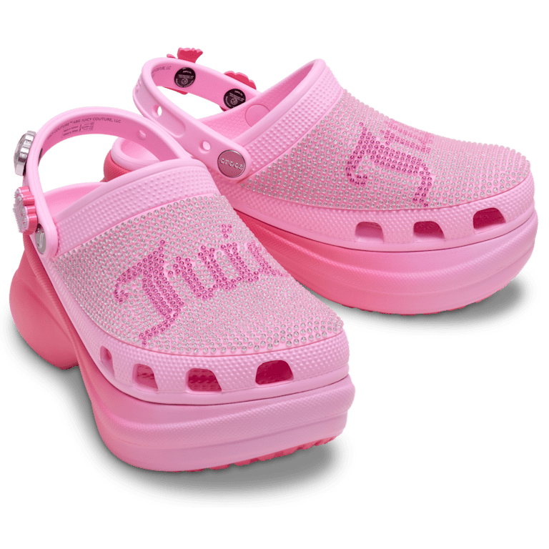 激安アウトレット 新品・未使用】Juicy Couture ピンク クロッグサンダルcrocs 靴