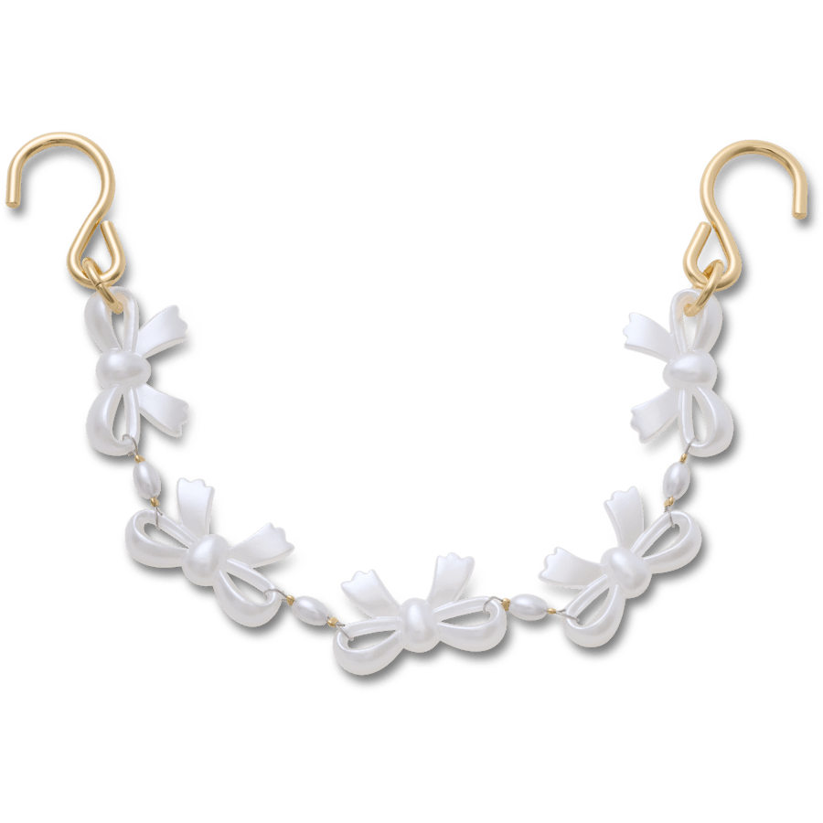 Pearl Bow Rivet Chain - Crocs