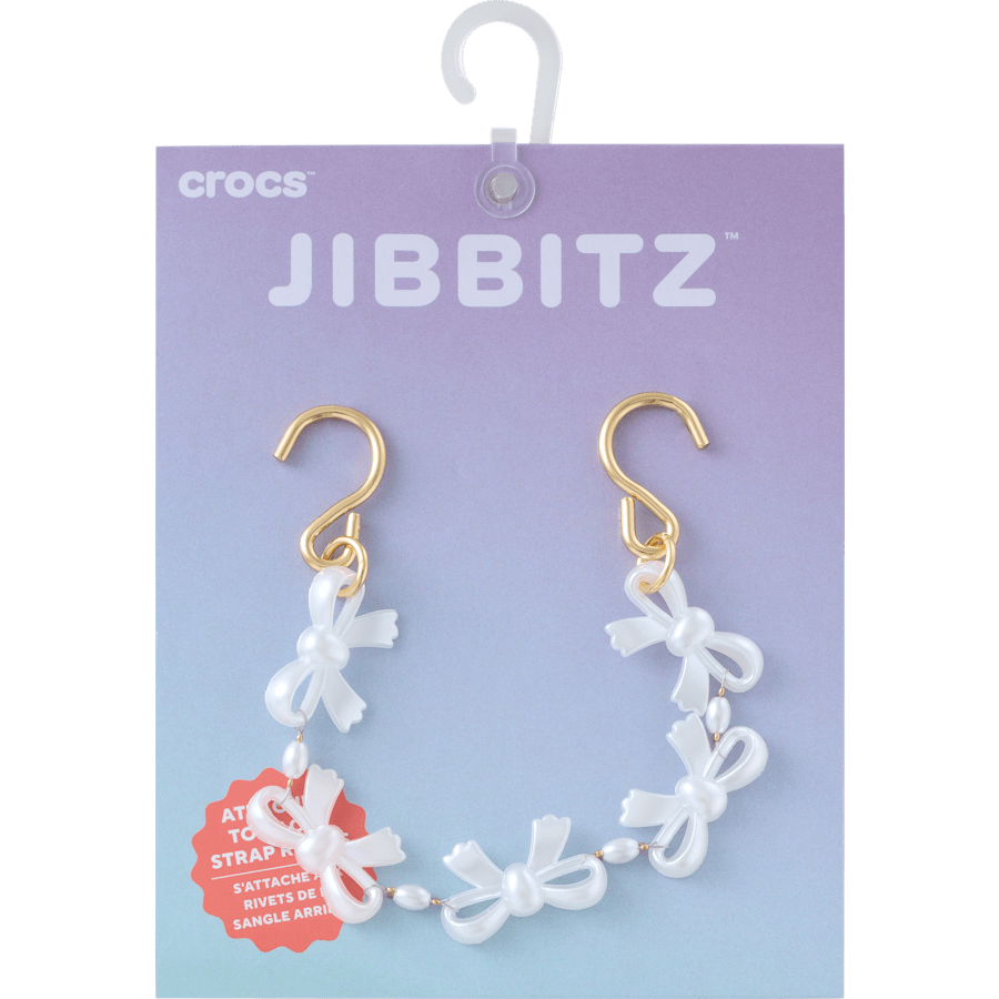 Pearl Bow Rivet Chain - Crocs
