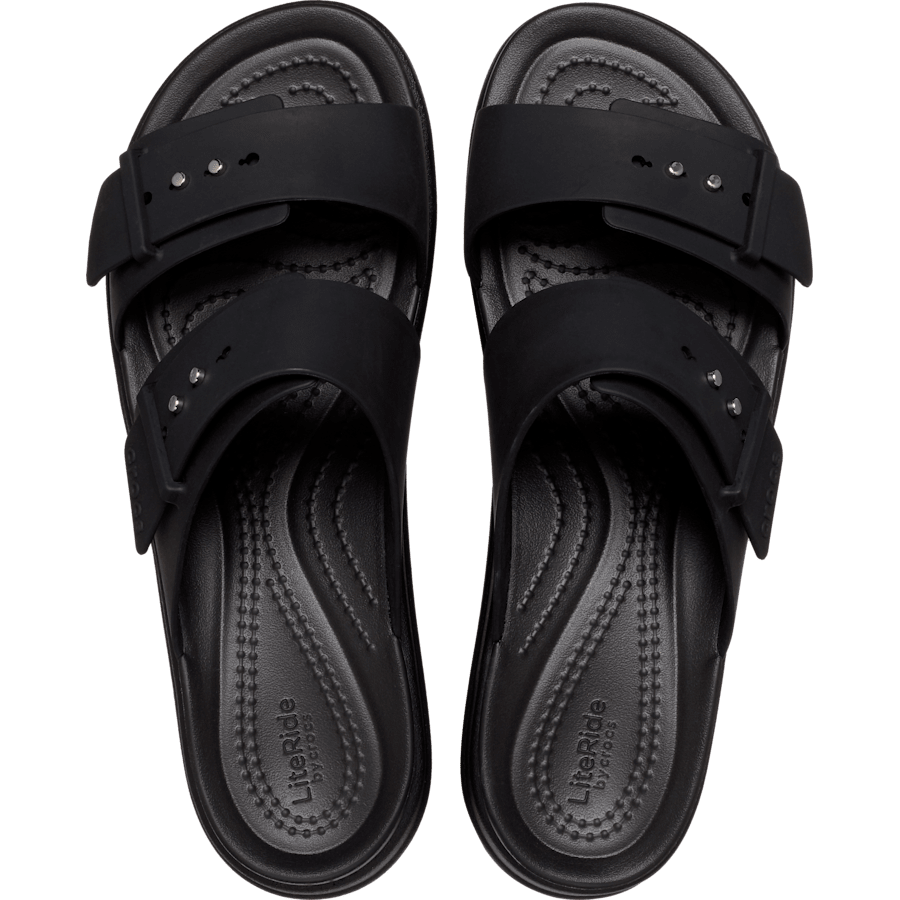 Brooklyn Buckle Low Wedge Sandal - Crocs