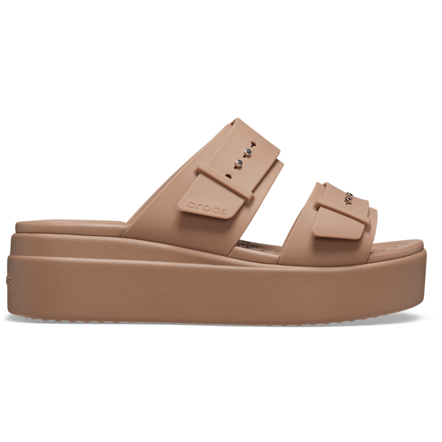 Brooklyn Buckle Low Wedge Sandal - Crocs