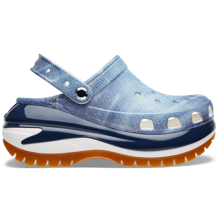 靴 Crocs Classic Mega Crush Denim Clog Mega Crush Denim Clog - Crocs