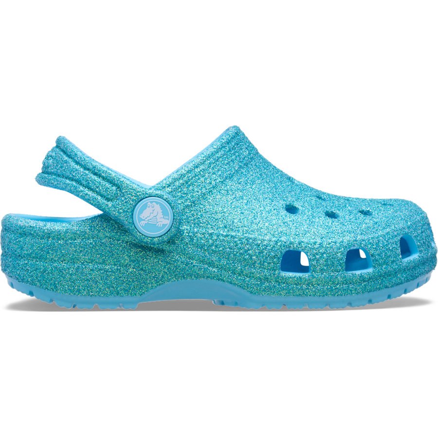 YA−MAN GR13W Kids' Classic Iridescent Glitter Clog - Crocs