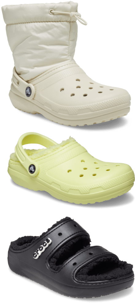 Fur lined crocs sale clearance