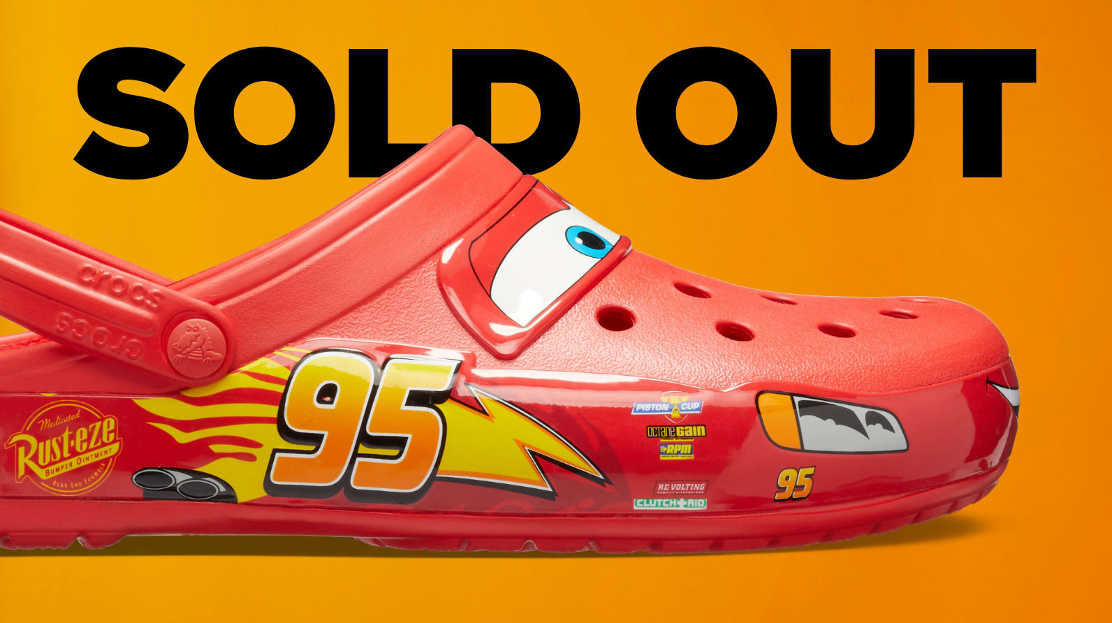 Unworn Lightning McQueen Crocs in 2023