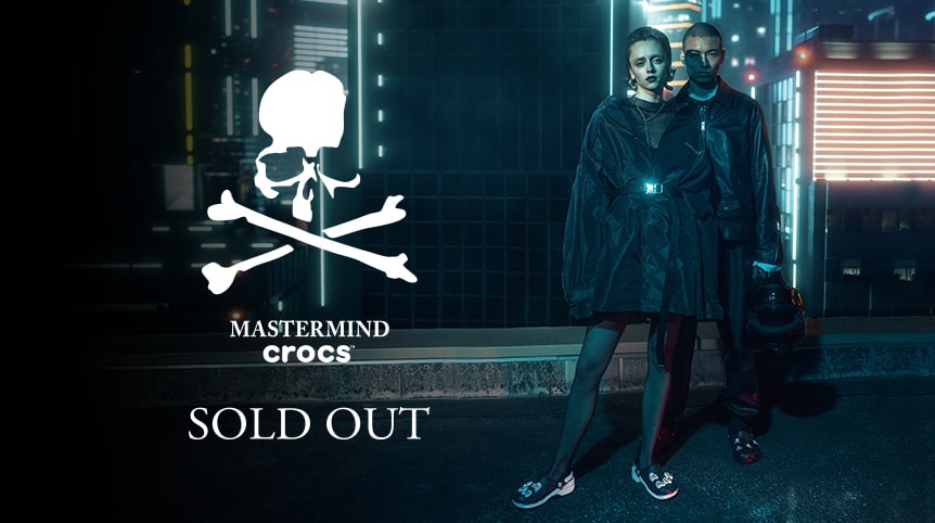 Mastermind X Crocs. Now on sale.