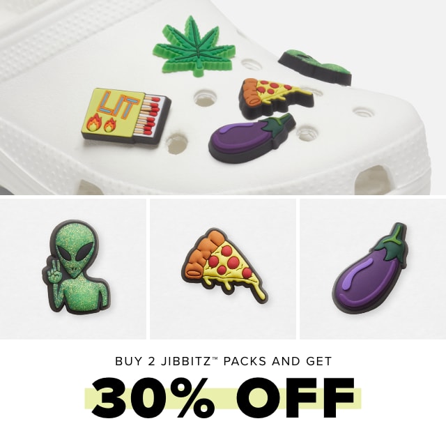 Buy 2 jibbitz packs get 30% off