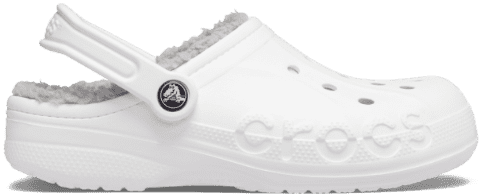 Baya Lined Clog - White / Light Grey