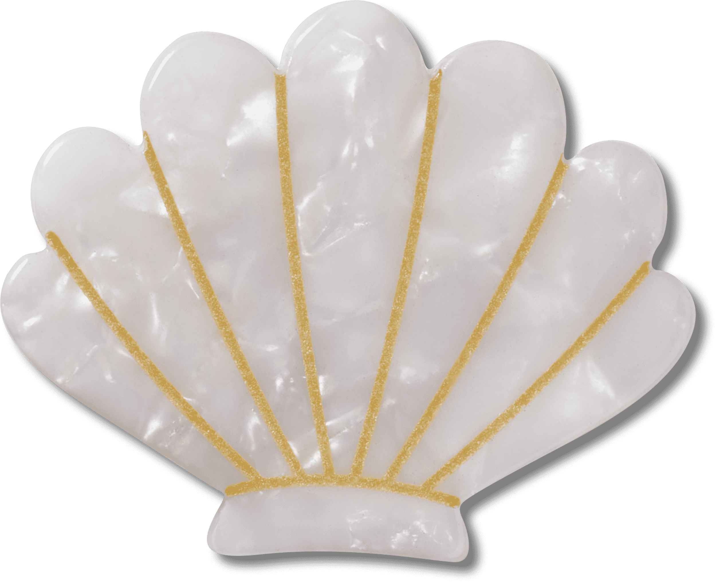  White And Gold Seashell Jibbitz, Croc Charms