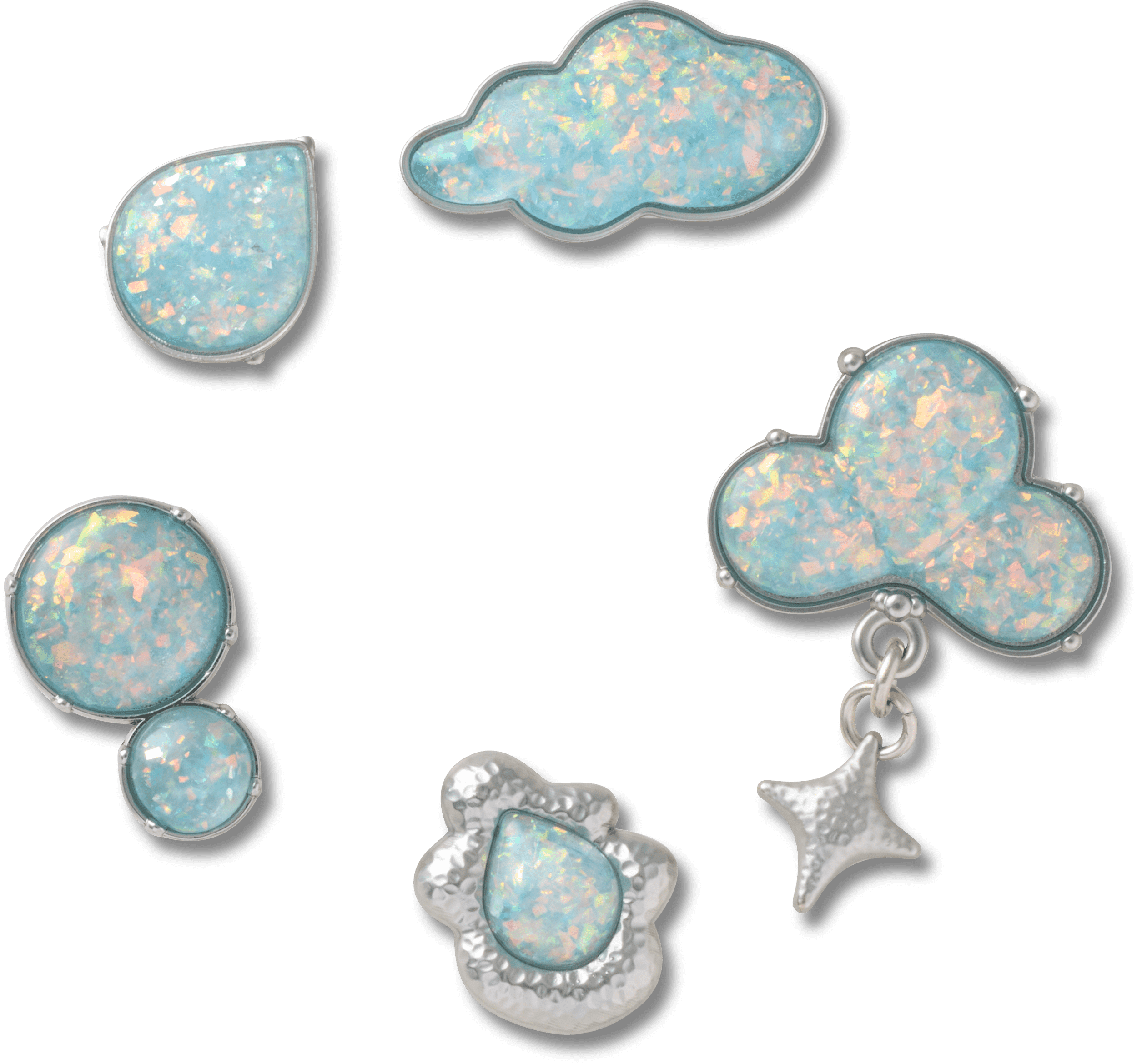  Opalescent Meta 5 Pack Jibbitz, Croc Charms