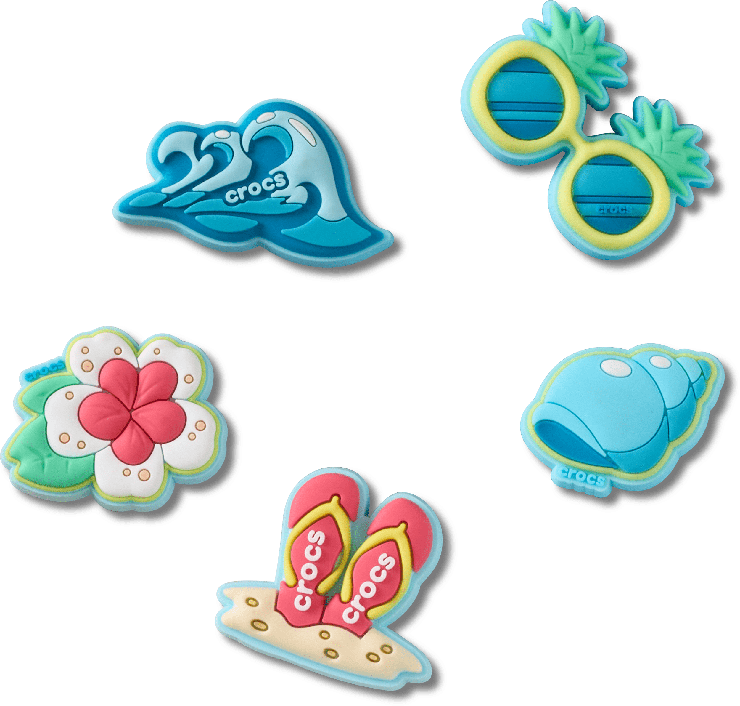 Crocs - Set de 5 Jibbitz Beach Time - Bleu - Image 3