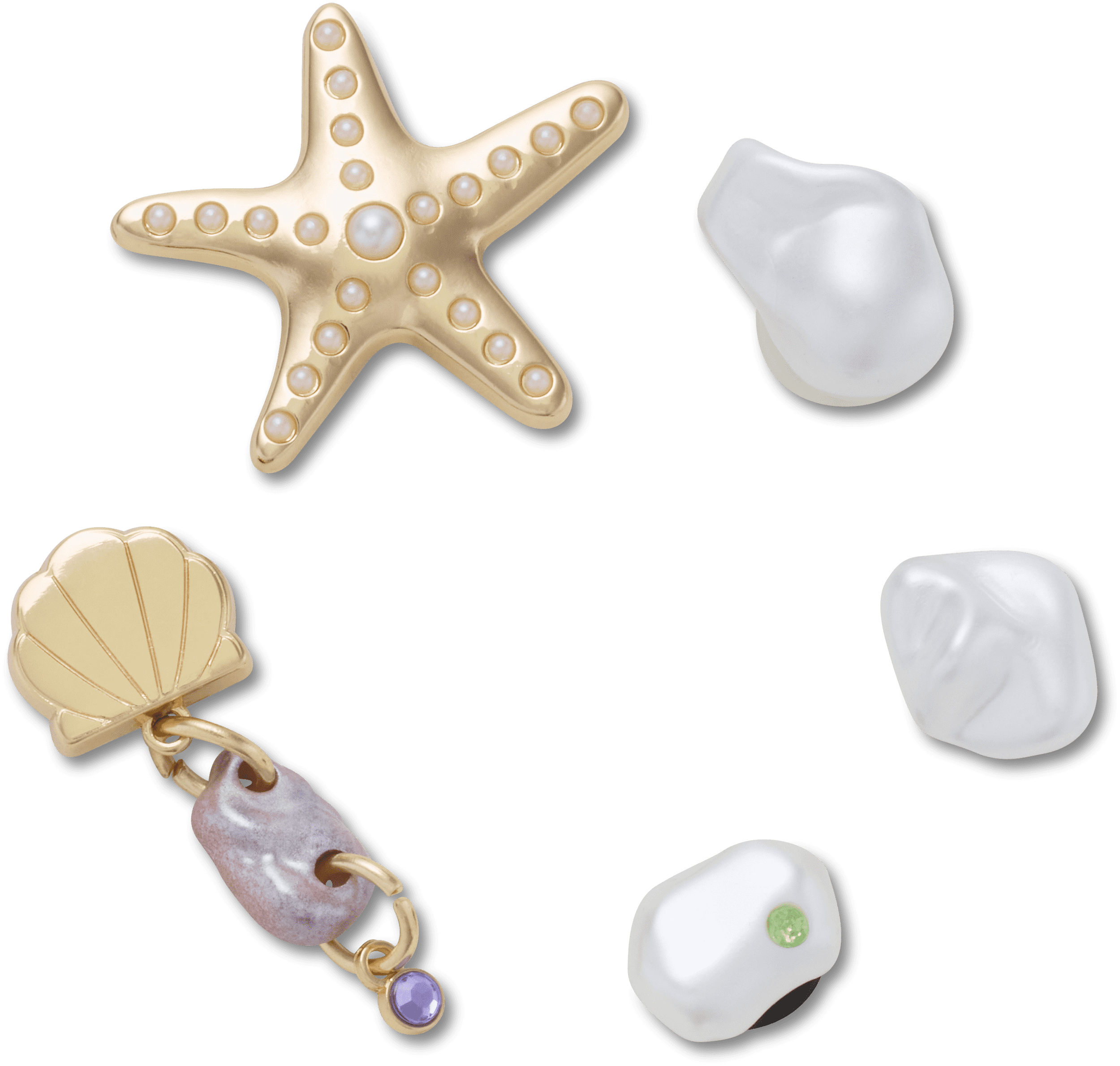 Crocs | Jibbitz | Gold Sea 5 Pack