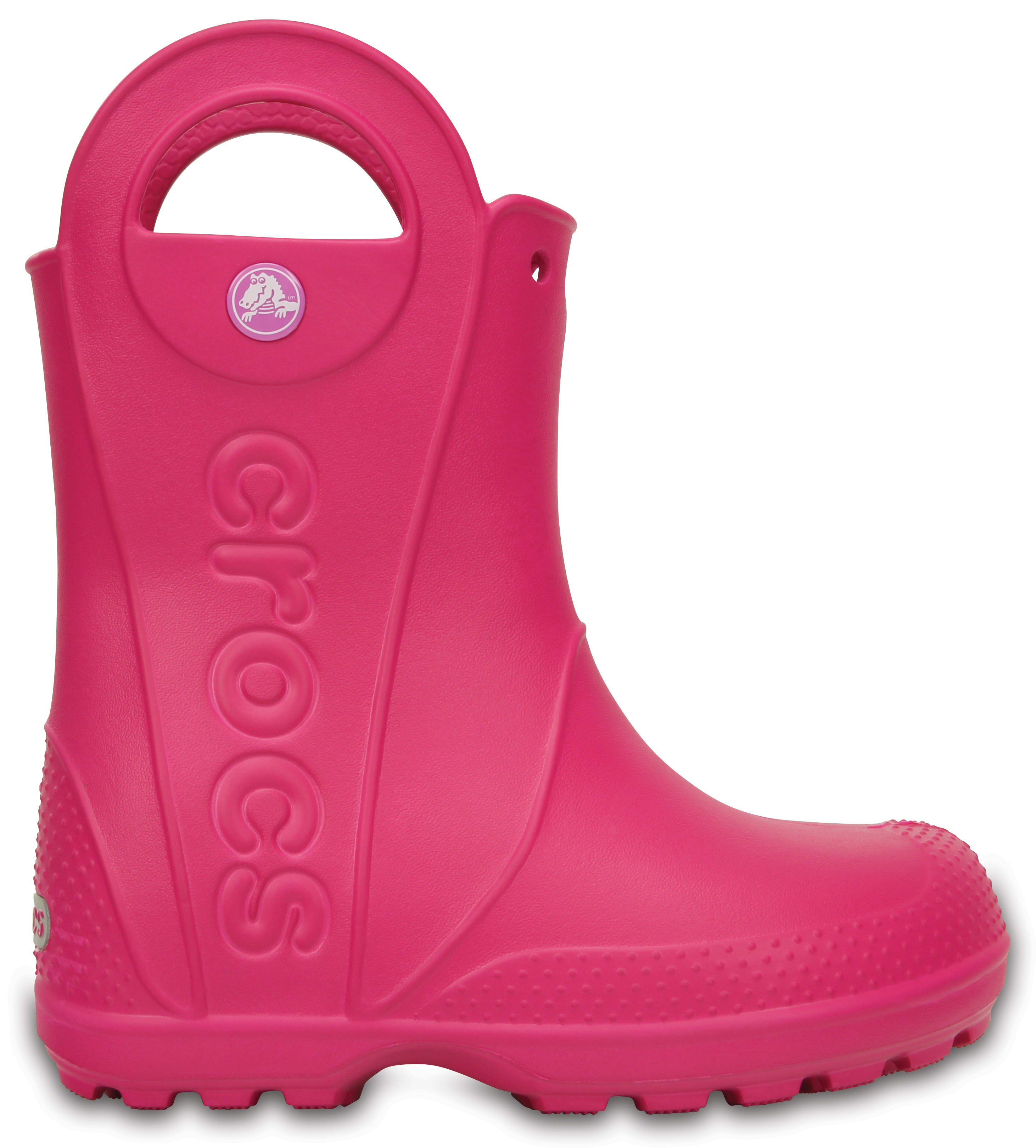 Crocs | Kids | Handle It Rain Boot | Boots | Candy Pink | J2