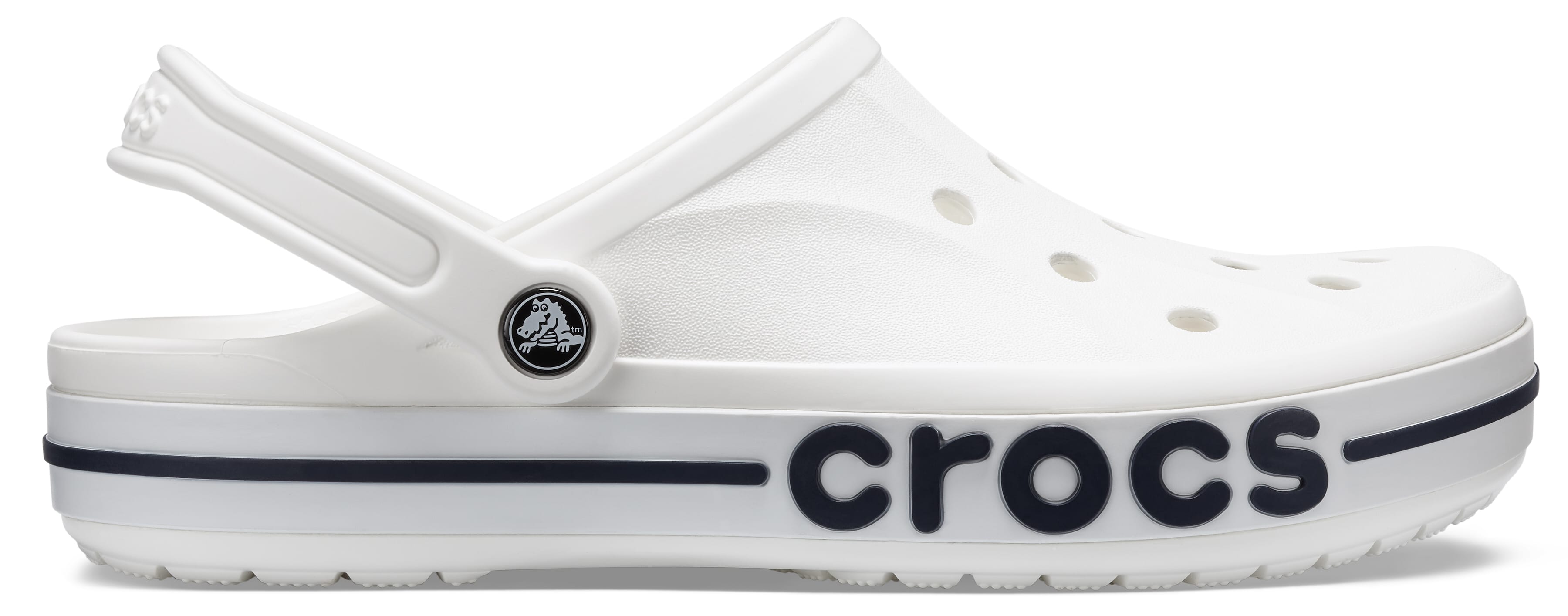 Crocs | Unisex | Bayaband | Clogs | White / Navy | W6/M5