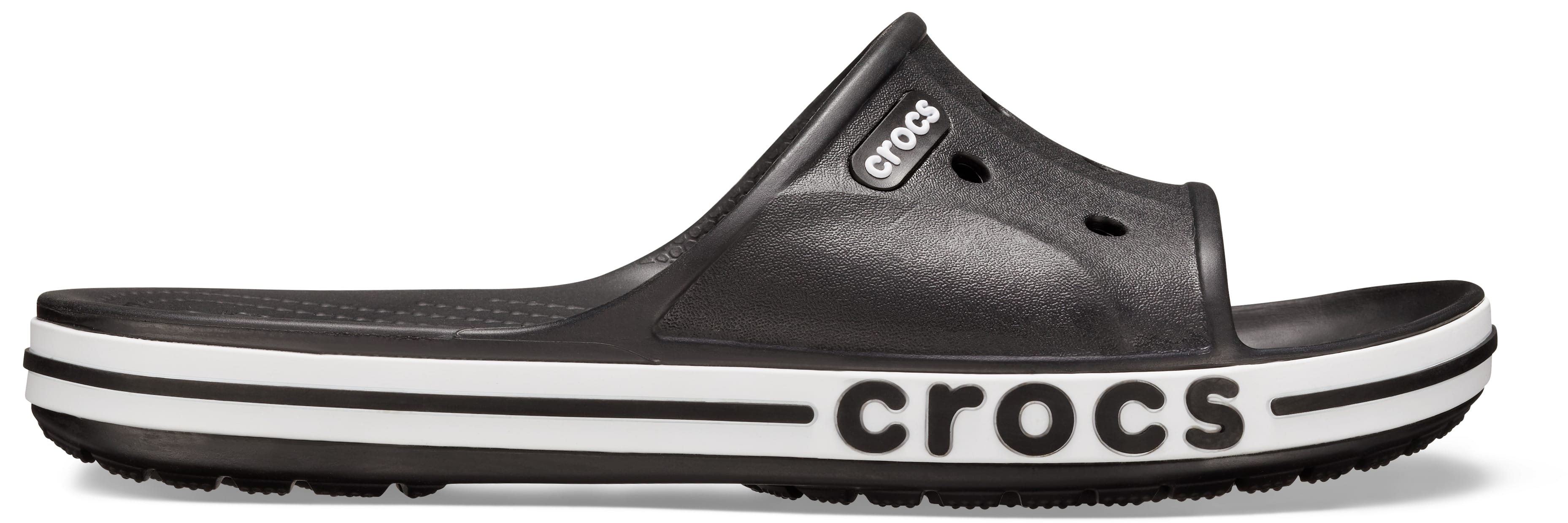 Crocs | Unisex | Bayaband | Slides | Black / White | W8/M7