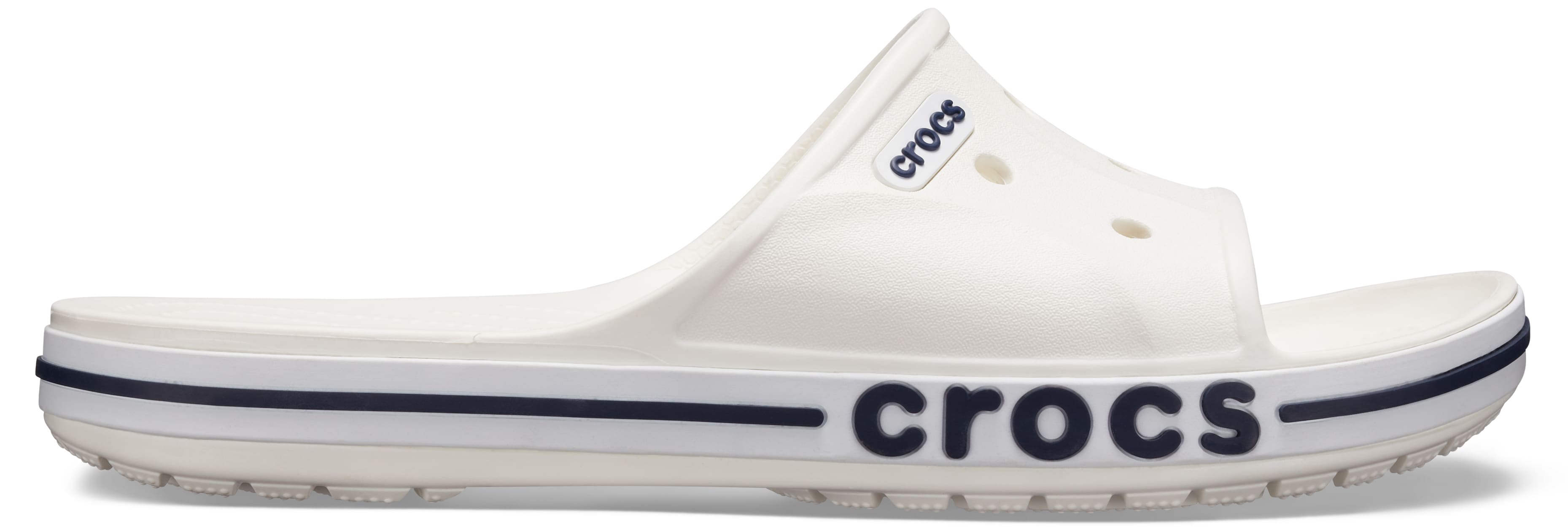 Crocs | Unisex | Bayaband | Slides | White / Navy | W7/M6