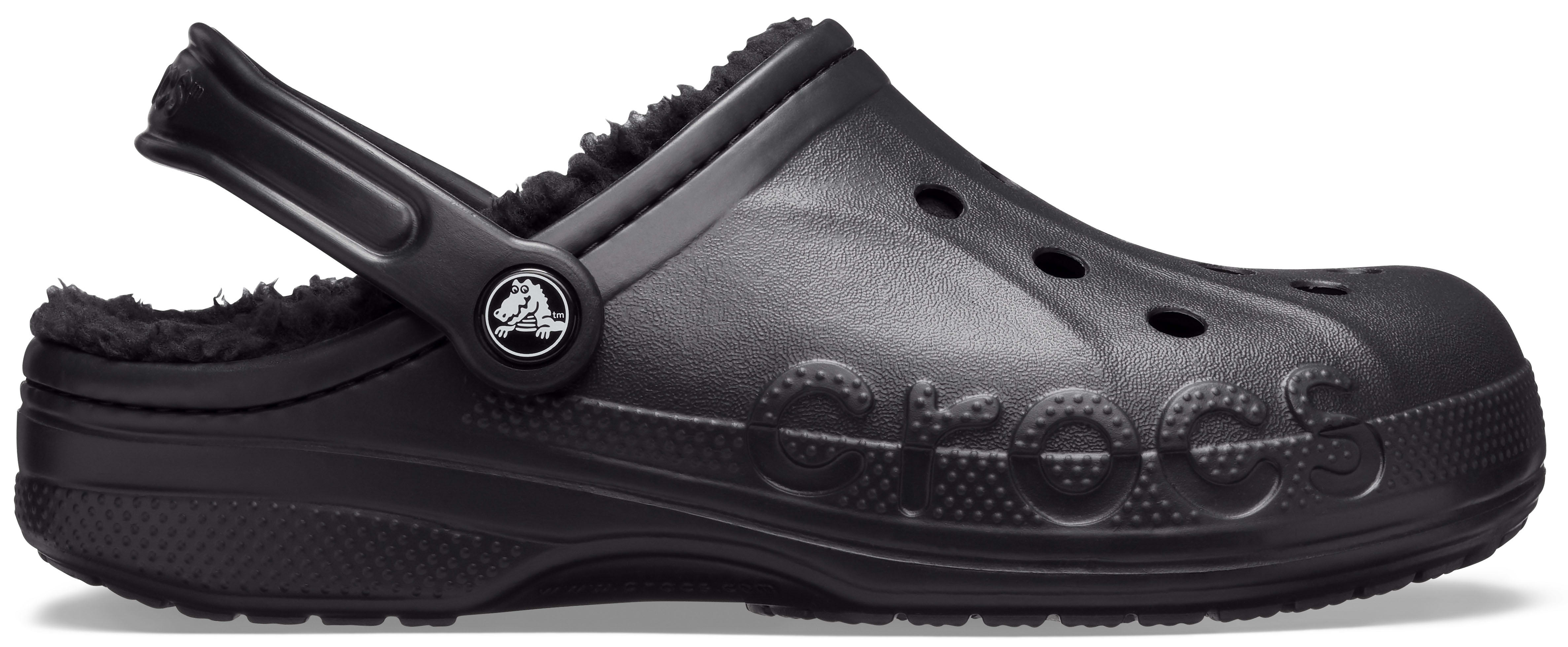 Crocs | Unisex | Baya Lined | Clogs | Black / Black | M11