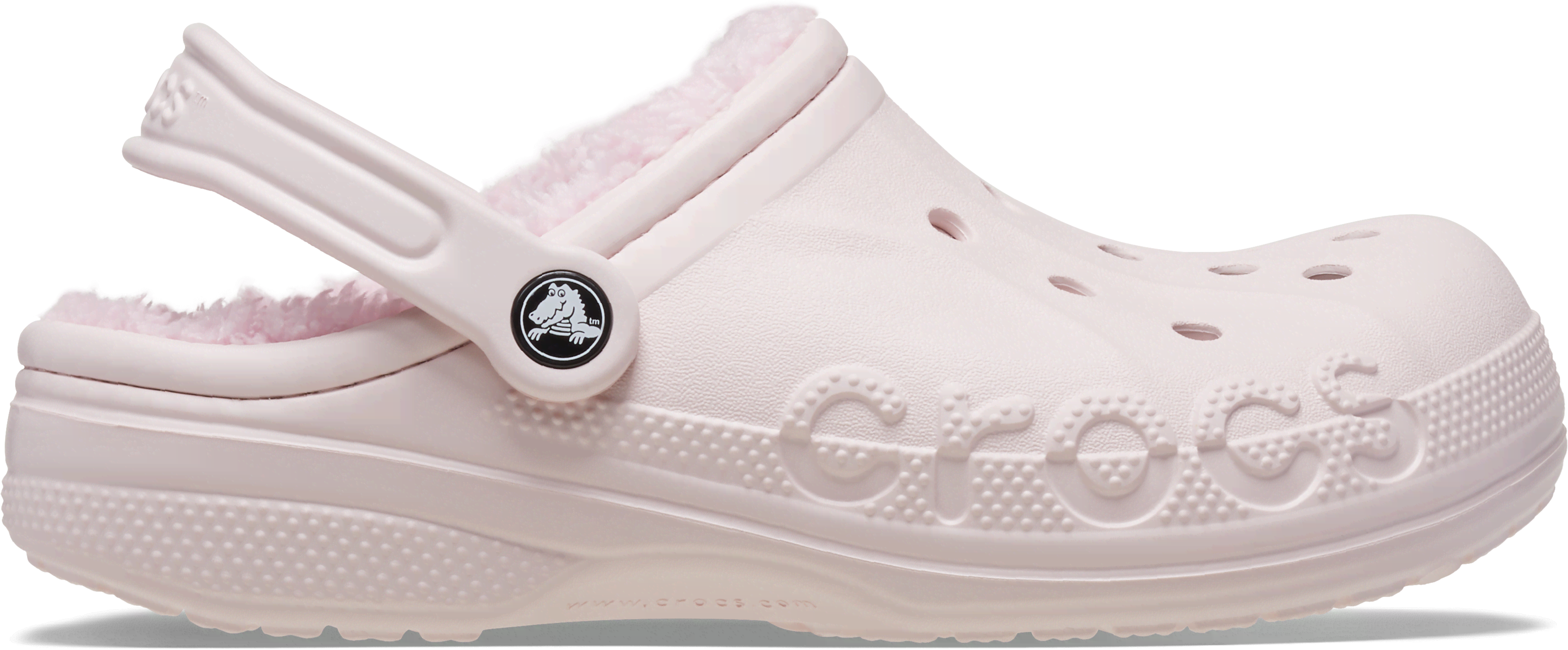 Shop Crocs Baya Lined Sabots Unisex Barely Pink / Multi 46 In Barely Pink/multi