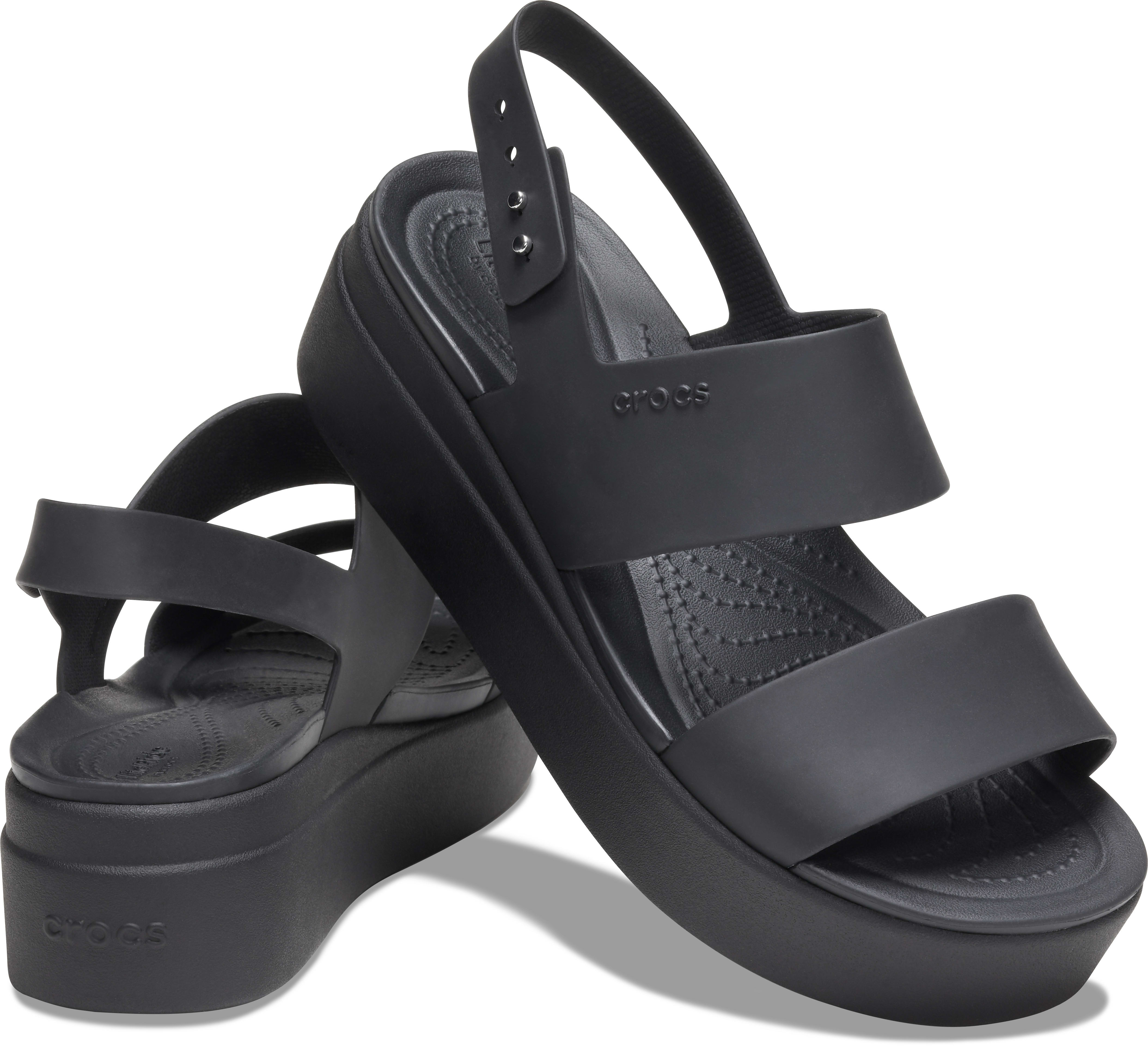 [クロックス公式] ウェッジソール WOMEN'S CROCS BROOKLYN LOW WEDGE メンズ、男性用 ブラック/黒 23cm クロックス ブルックリン ロー ..