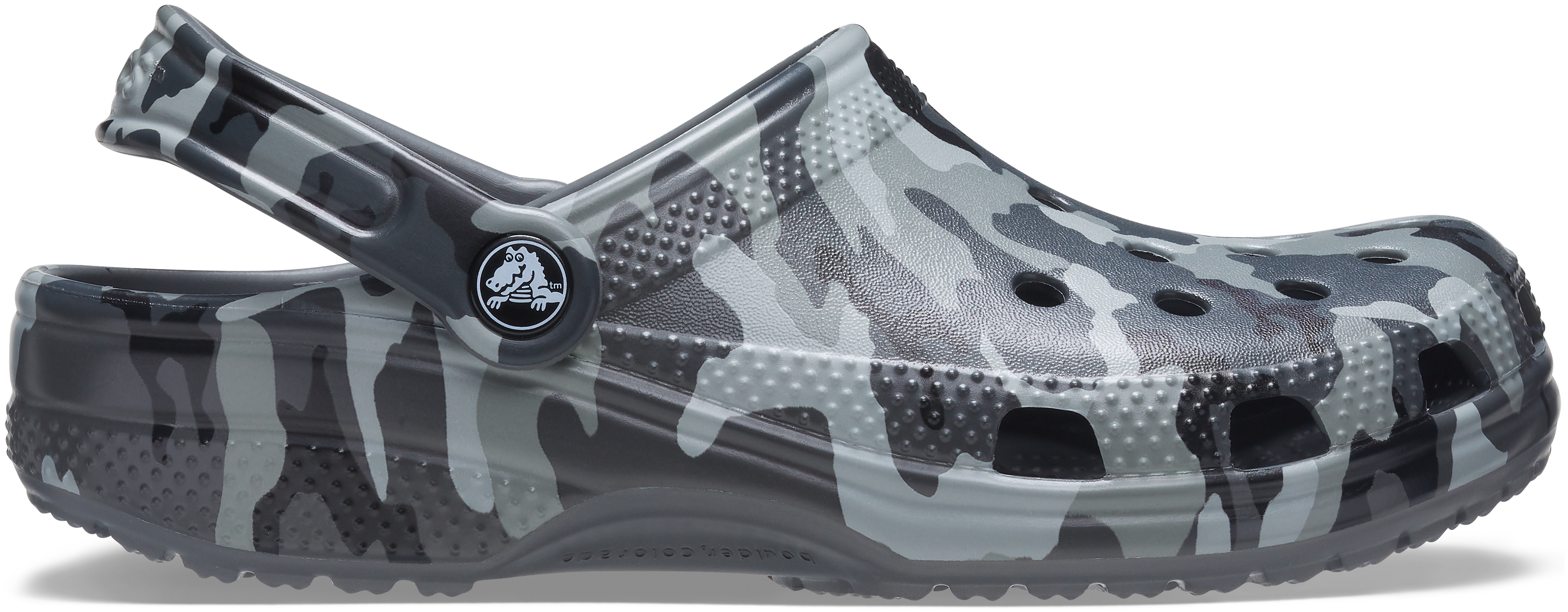 Crocs | Unisex | Classic Printed Camo | Clogs | Slate Grey / Multi | W4/M3