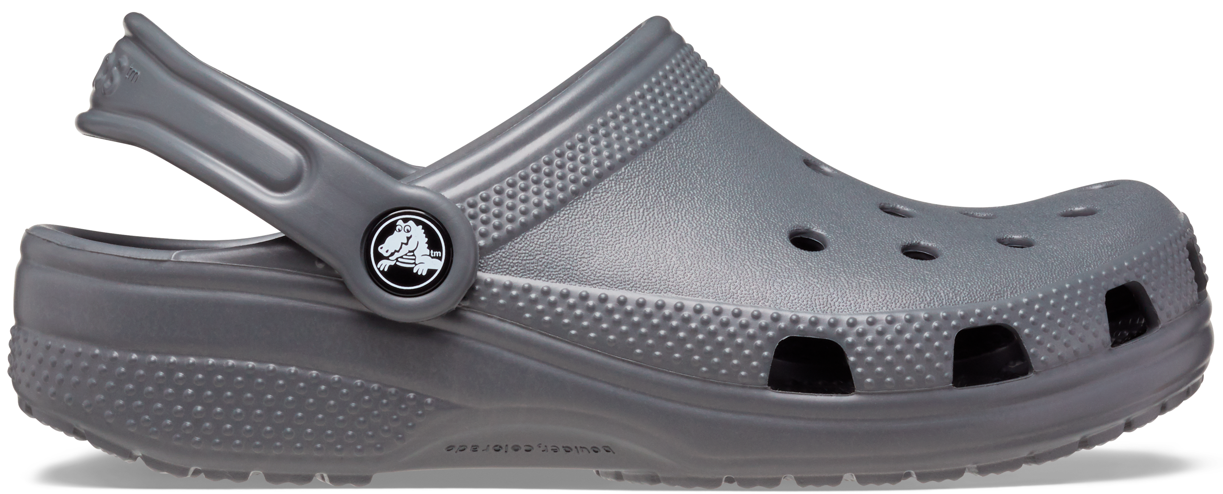 Crocs Grey Classical Clogs For Children - Image 3