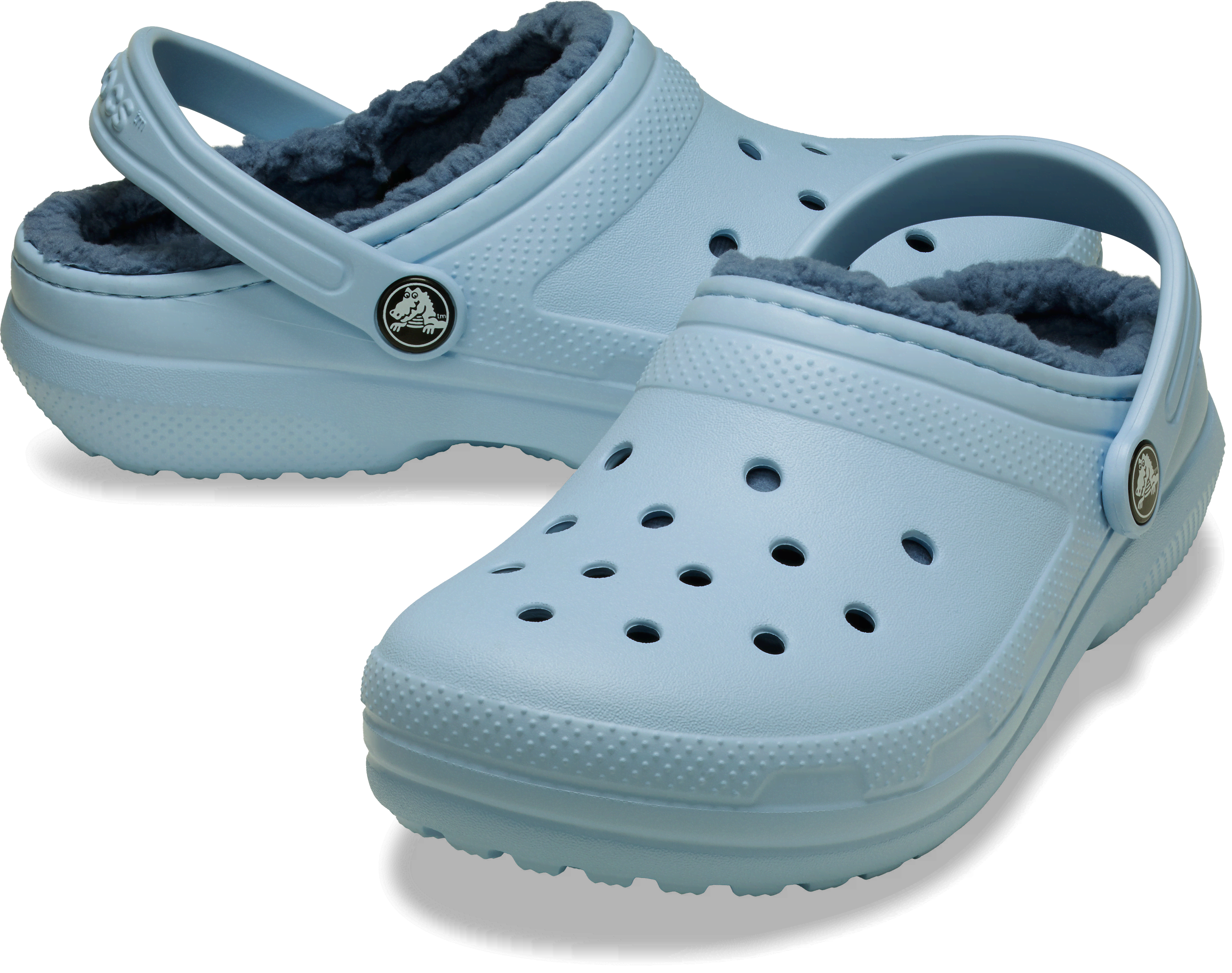 [クロックス公式] クロッグ KIDS' CLASSIC LINED CLOG キッズ、子供用、男の子、女の子 ブルー/青 20cm 【18～21cm】クラシック ラインド クロッグ キッズ