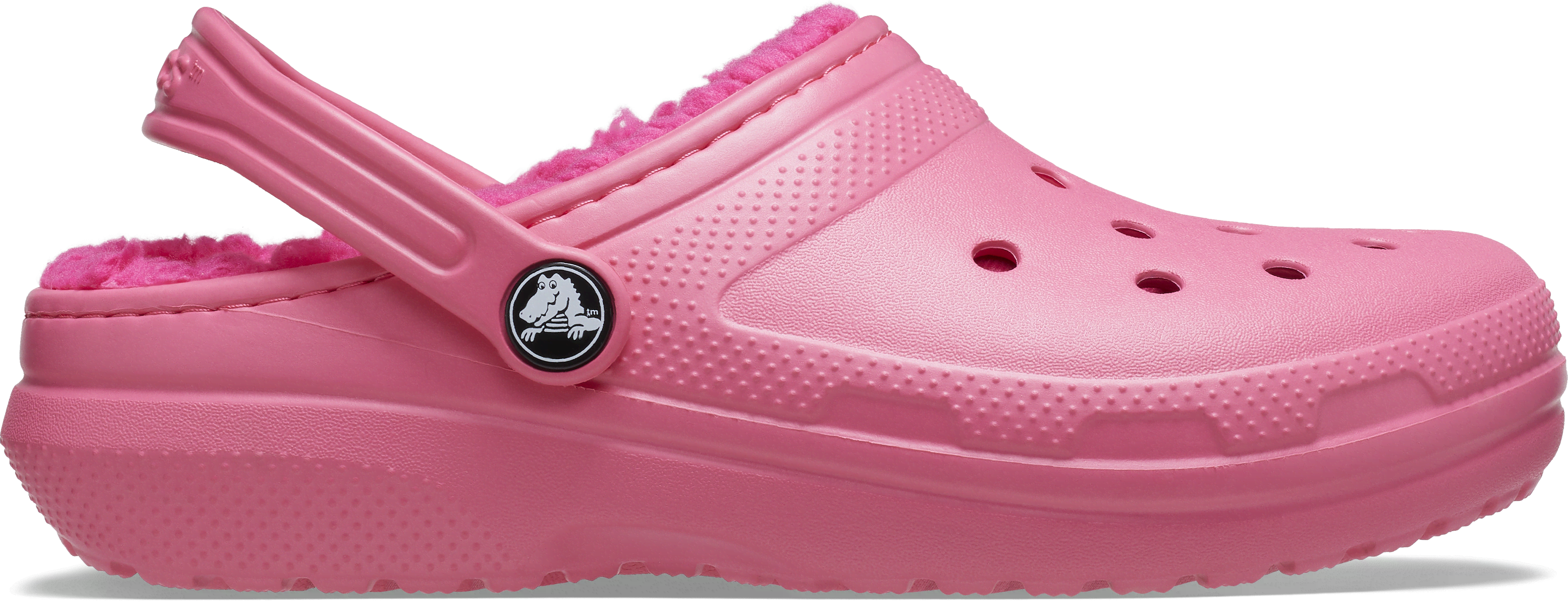 Crocs | Kids | Classic Lined | Clogs | Hyper Pink | C12