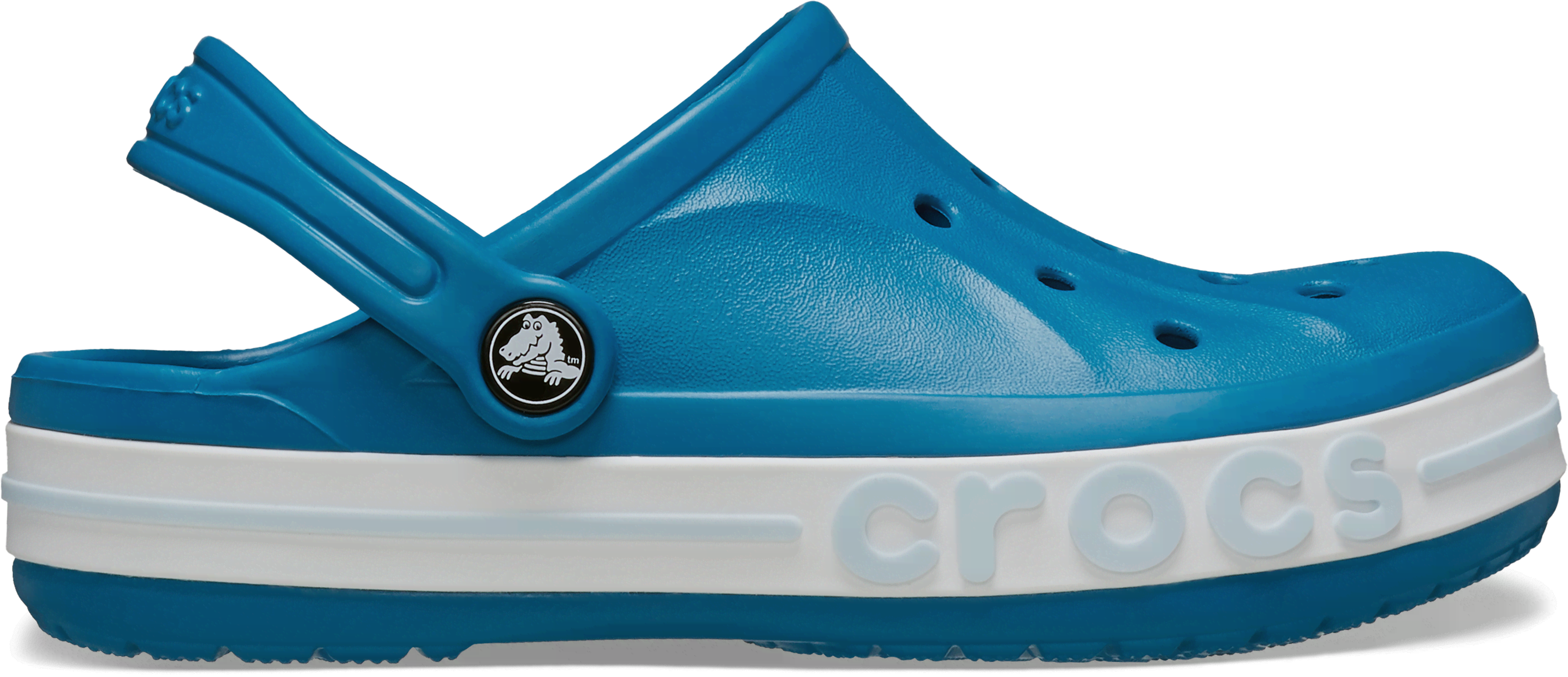 Shop Crocs Toddler Bayaband Sabots Enfants Ultramarine / Mineral Blue 24 In Ultramarine/mineral Blue