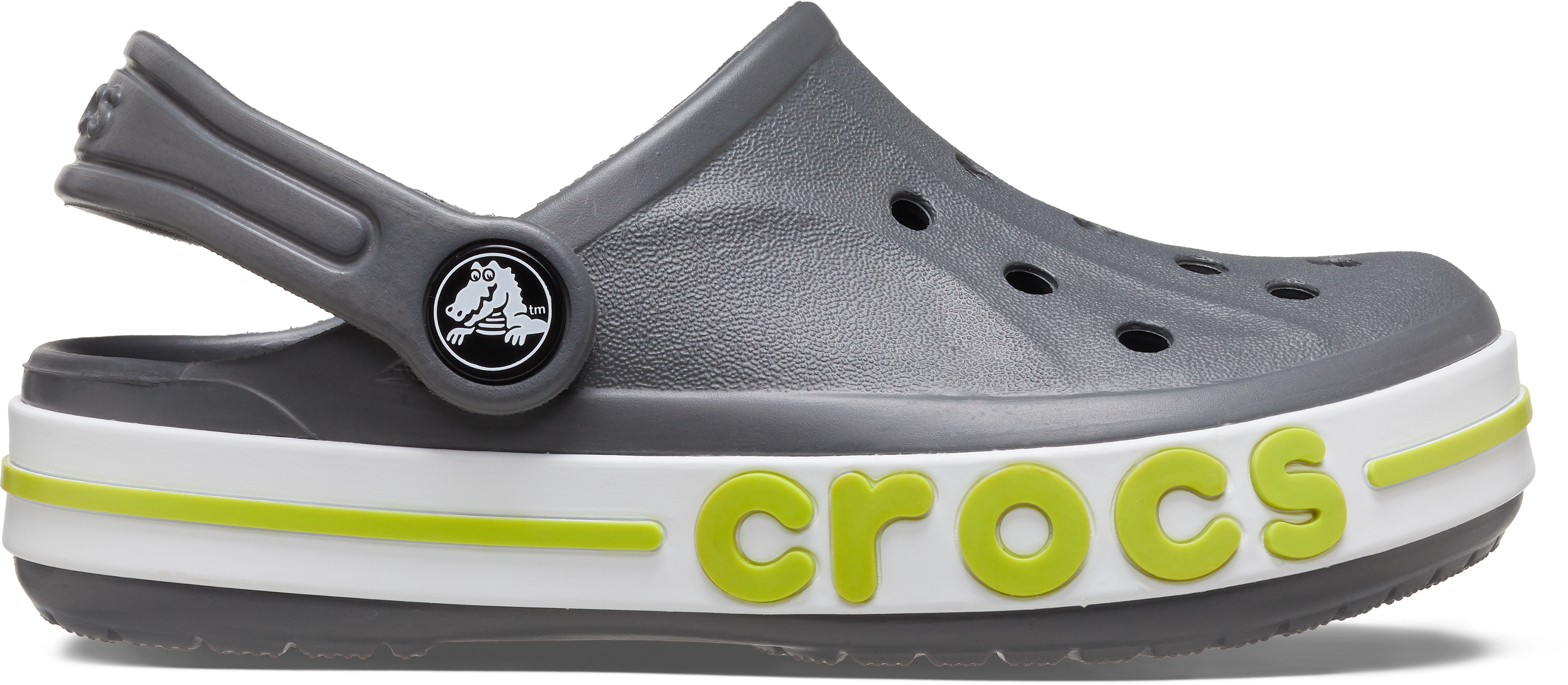 Crocs | Kids | Bayaband | Clogs | Slate Grey / Lime Punch | J3