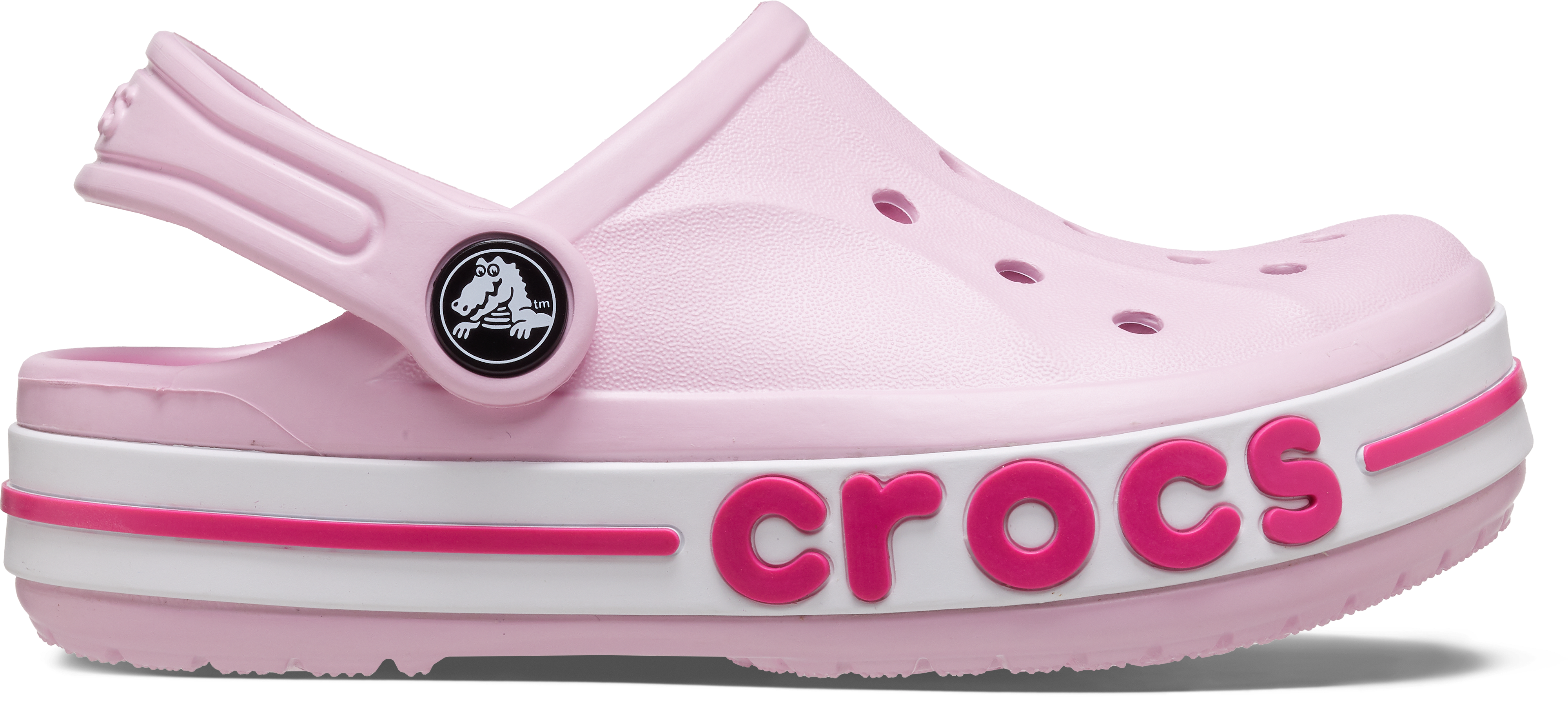Crocs Kids Bayaband Clog Ballerina PinkCandy Pink  in Kids Size 12