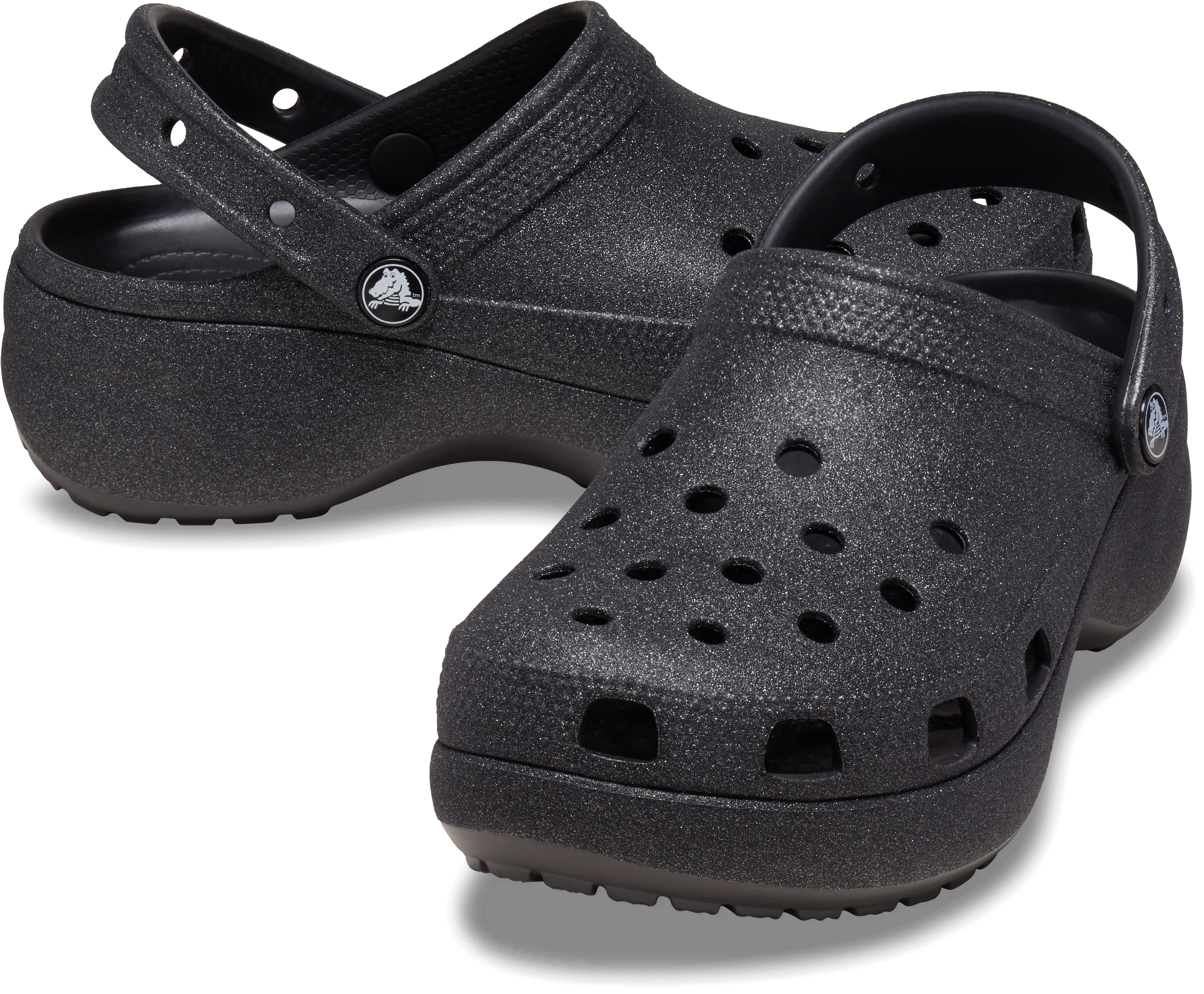 [NbNX] NbO WOMEN'S CLASSIC PLATFORM GLITTER CLOG YAjp ubN/ 22cm EBY NVbN vbgtH[ Ob^[ NbO