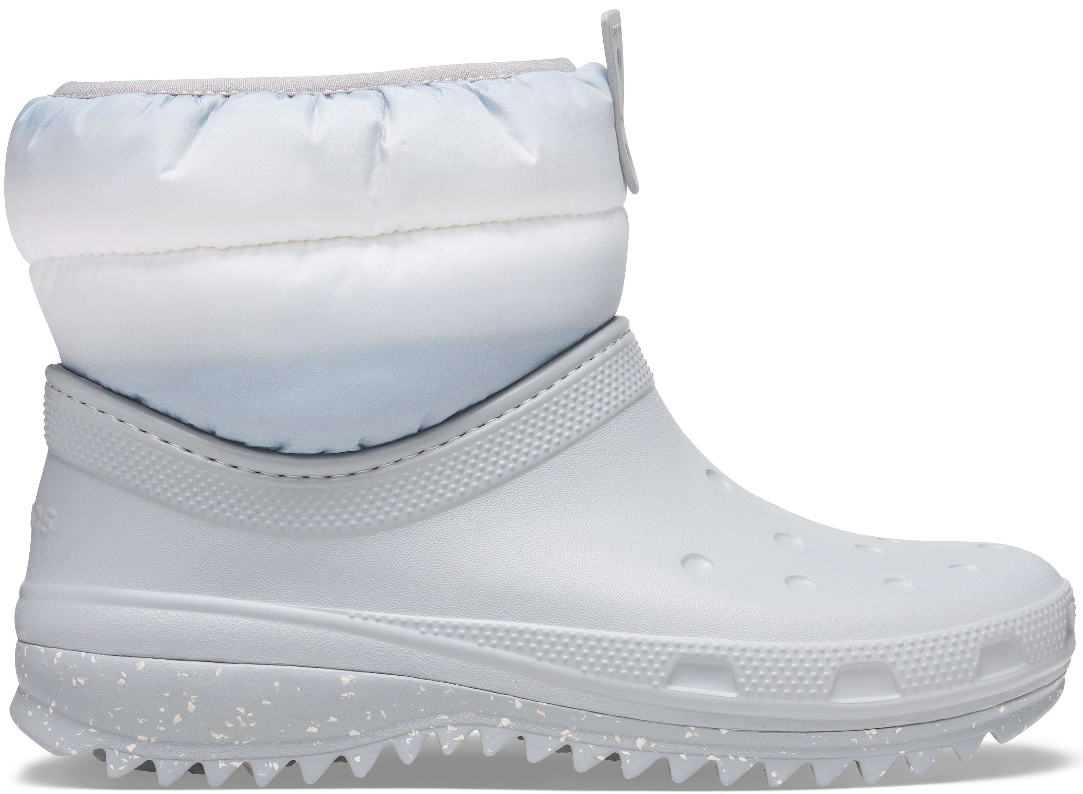 Crocs | Women | Classic Neo Puff Shorty Boot | Boots | Light Grey / White | 5